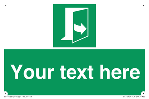 Custom sign safe condition door opens pulling left hand side